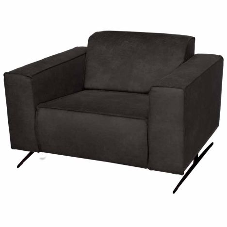 Fauteuil - Lambada - leer Colorado antraciet 01