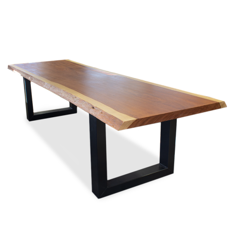 Boomstam tafelblad - Massief Jatoba onbehandeld - Dikte 5 cm - Diverse maten