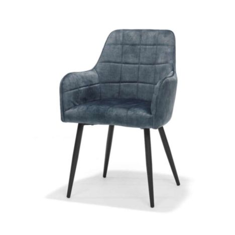 Eetkamerstoel - Donovan - stof Adore blauw