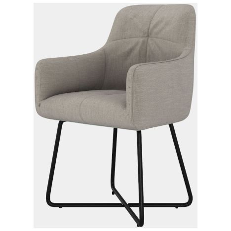 Eetkamerstoel - Arne - stof Bjorn grof geweven creme