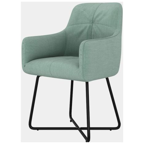 Eetkamerstoel - Arne - stof Bjorn grof geweven mint