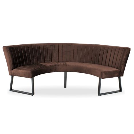 Eetkamerbank - Hengelo - stof Element donkerbruin 25 - geschikt voor tafel 130 cm