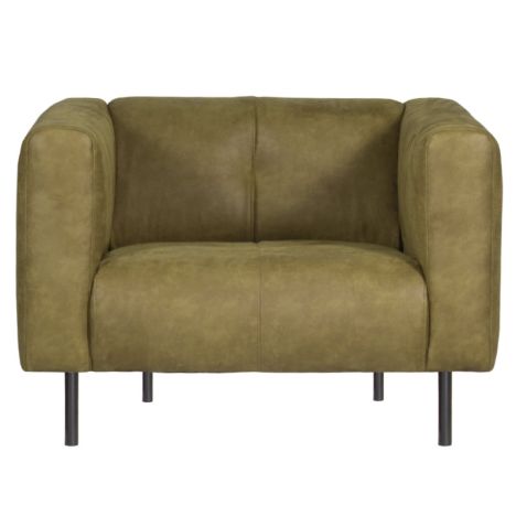 Fauteuil - Almada - leer Bull groen 59