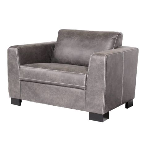 Fauteuil - Polka - leer Colorado grijs 02