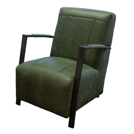 Fauteuil - Rosetta - Lederlook Missouri groen 10