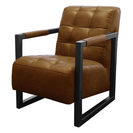 Fauteuil - Salina - leer Colorado cognac 03