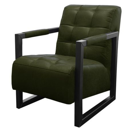 Fauteuil - Salina - leer Colorado groen 08