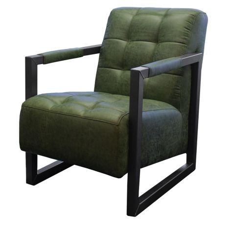 Fauteuil - Salina - Lederlook Missouri groen 10