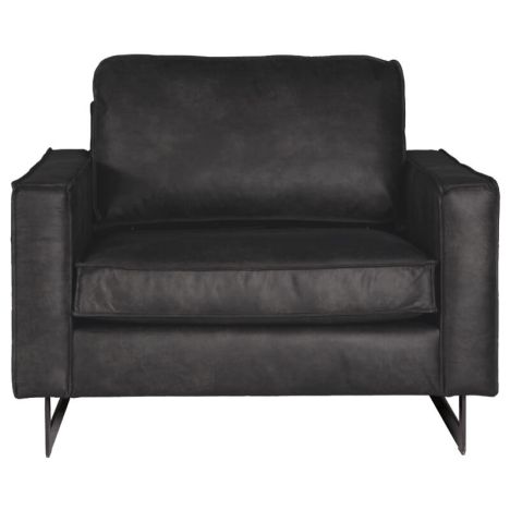 Loveseat - Riverdance - leer Colorado antraciet 01