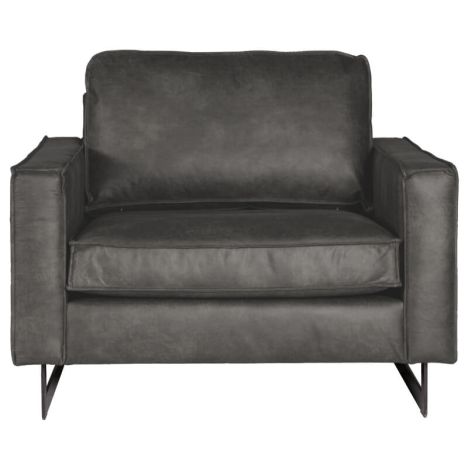 Loveseat - Riverdance - leer Colorado grijs 02