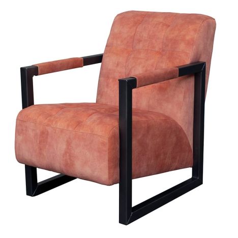 Fauteuil - Salina - velours Adore roze 166