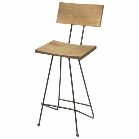 Barkruk hout&metaal - Zithoogte 65 cm