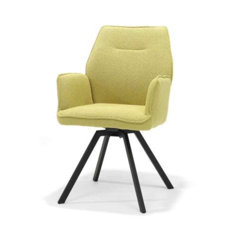 Eetkamerstoel - Tina - stof Teddy geel