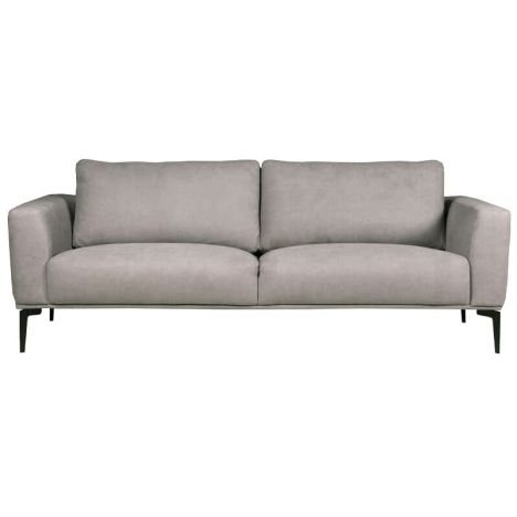 3 zitsbank - Tulp - stof Sorro lichtgrijs 90